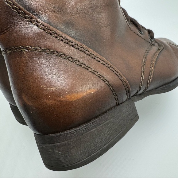 Steve Madden Troopa Boots Brown Leather Combat Lace Up Size 6 - Picture 8 of 12